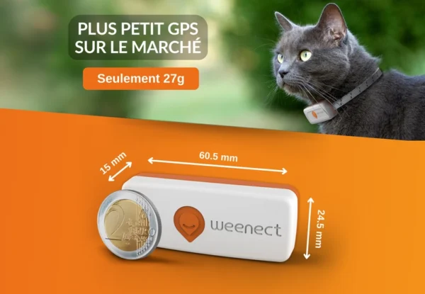 Collier traceur GPS pour chat - Blanc – Image 5