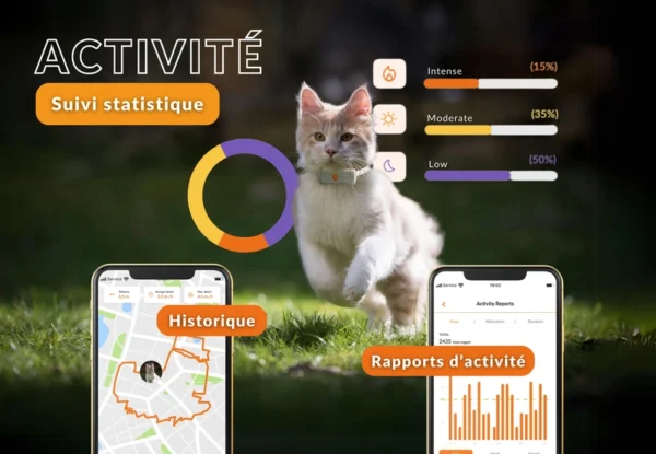 Collier traceur GPS pour chat - Blanc – Image 8