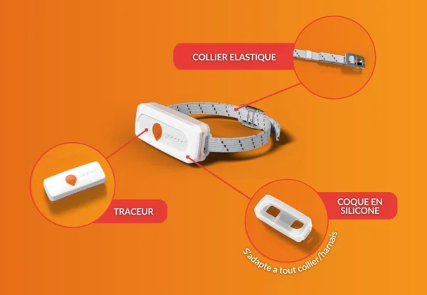 Collier traceur GPS pour chat - Blanc – Image 4