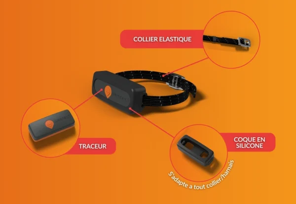 Collier traceur GPS pour chat - Noir – Image 2