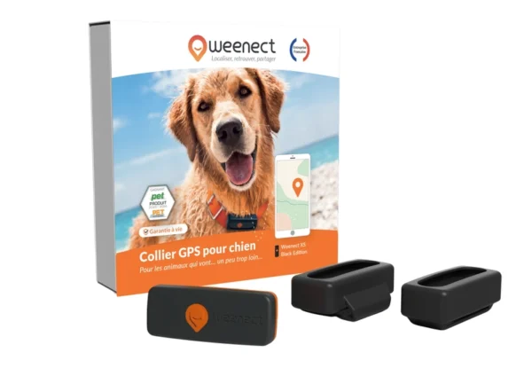 Collier traceur GPS pour chien - XS NOIR