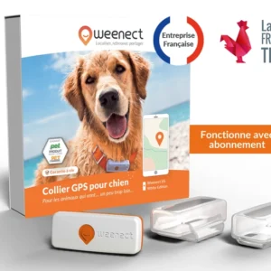 Collier traceur GPS pour chien - XS BLANC