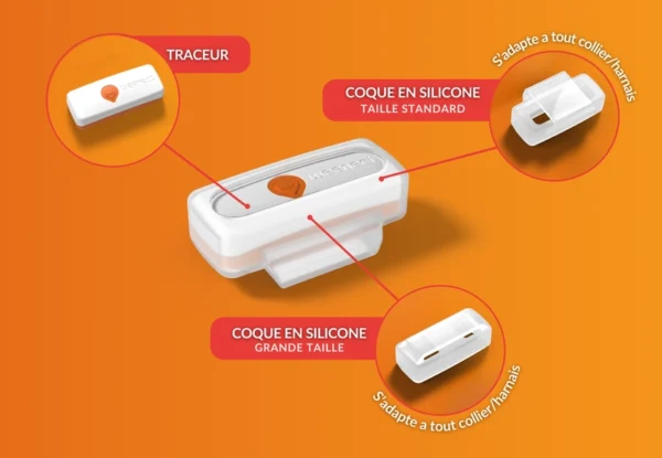 Collier traceur GPS pour chien - XS BLANC – Image 2