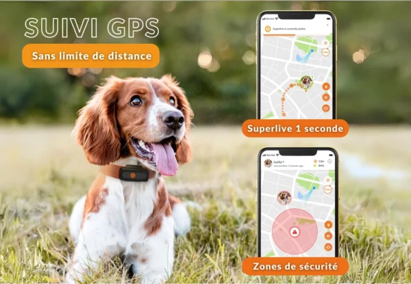 Collier traceur GPS pour chien - XS BLANC – Image 4